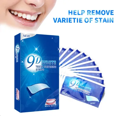 9D 화이트 무과산화수소 치아 미백 스트립 얼룩 제거 5D 화이트 미백 스트립 치아 미백 스트립 가정용 치아 미백